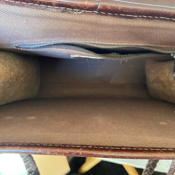 Brighton Purse Bag Genuine Leather Purse Bag Shoulder Moc Croc w/ Key Ring - Picture 7 of 9